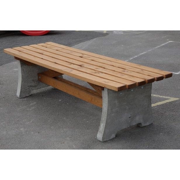 Supporting image for Cotswold Concrete & Wood Bench - No Back