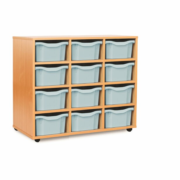 Supporting image for Y200210 - 12 Deep Tray Unit- Mobile - No Doors - BEECH