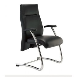 Supporting image for Bordeaux Cantilever Chair - Black Leather