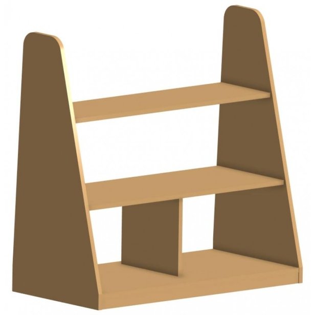 Supporting image for Creative! Freestanding Open Backed Bookcase with Angled Sides