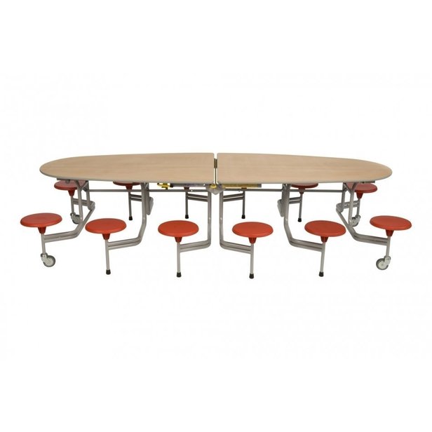 Supporting image for Folding Oval Tables with Stools