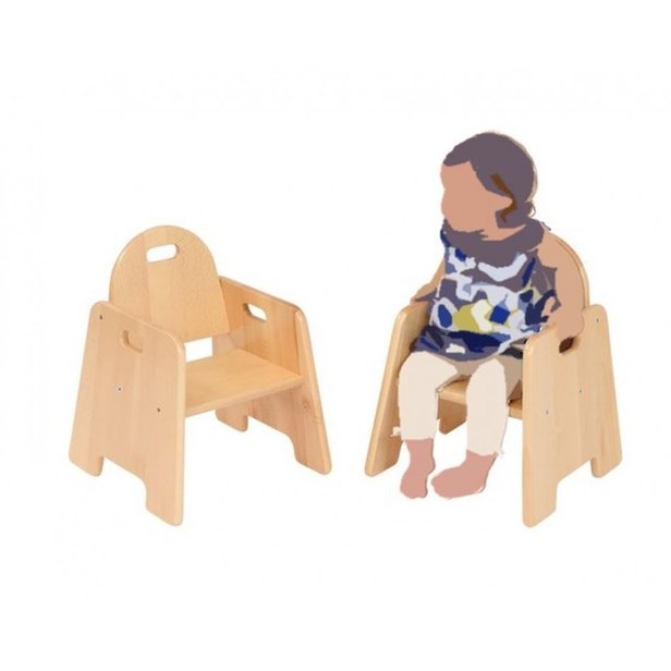 Supporting image for Y300100 - Beech Infant Chair(Pack of 2) - H140mm