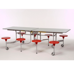 Supporting image for Y360600 - Folding Rectangular Table with 8 Stools - H690