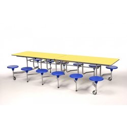 Supporting image for Y360606 - Folding Rectangular Table with 12 Stools - H740