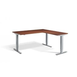 Supporting image for Vermont Premium Corner Height Adjustable Desks - Silver Frame