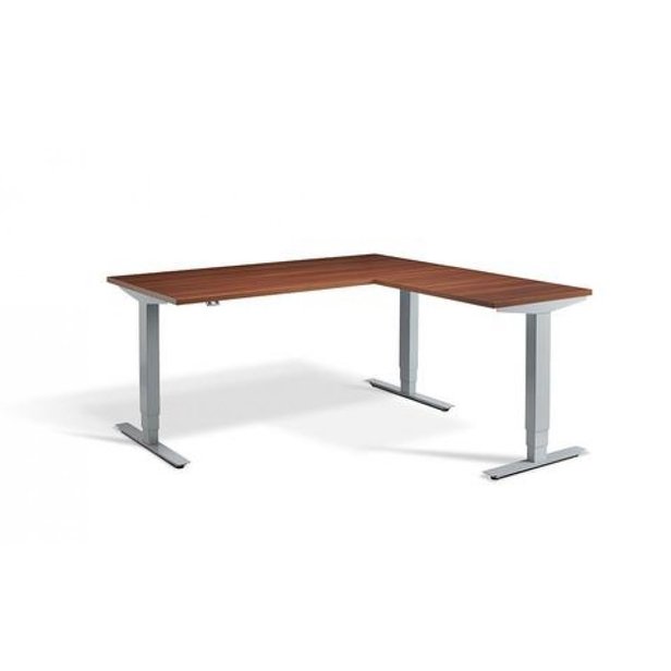 Supporting image for Y700372 - Vermont Premium Corner Height Adjustable Desk - Silver Frame - 1800 x 1600mm