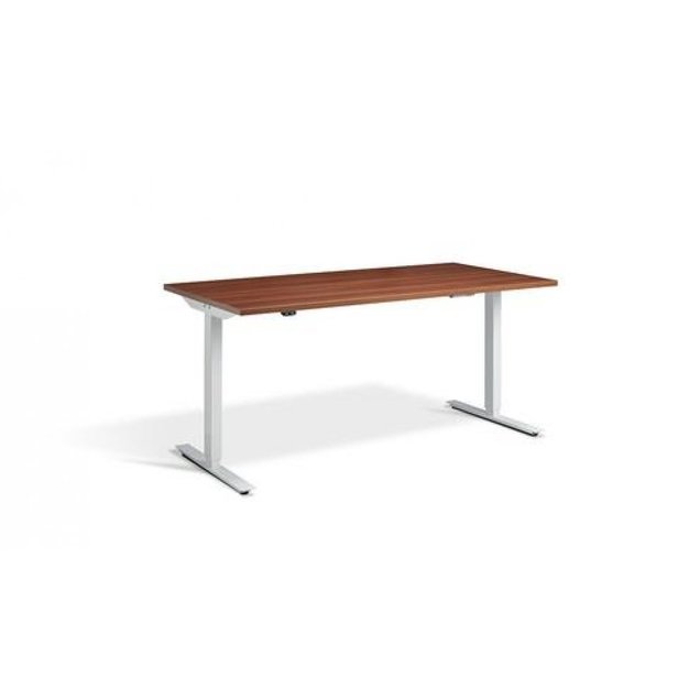 Supporting image for Y700350 - Vermont Premium Rectangle Height Adjustable Desk - White Frame - 1200 x 800mm