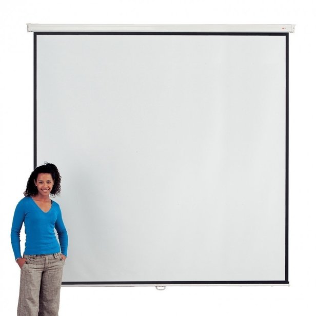 Supporting image for Manual Wall-Mounted Projection Screens - With Borders