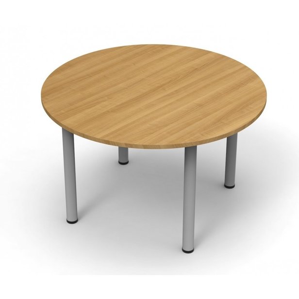 Supporting image for Alpine Essentials Round Meeting & Conference Tables - Pole Legs