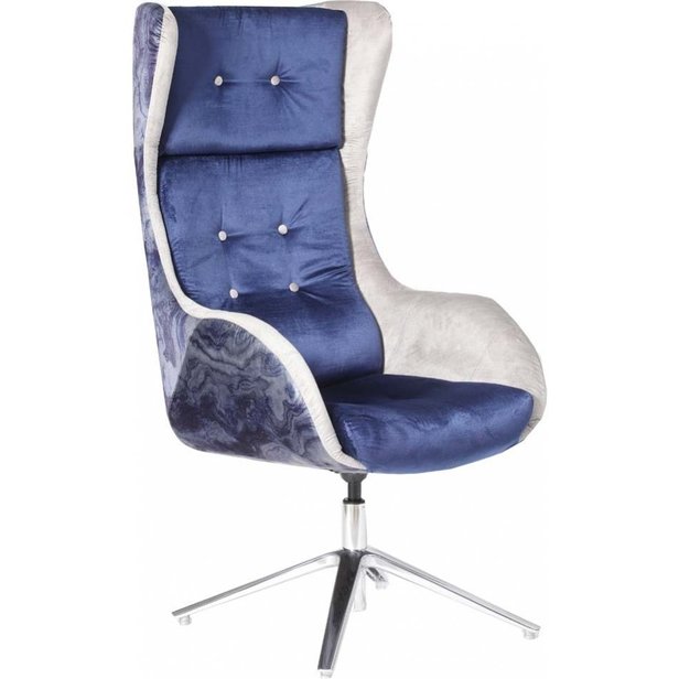 Supporting image for Polished Aluminium Star Base Chair - High Back