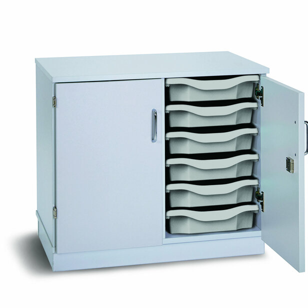 Supporting image for Y203204 - Grey 12 Tray Unit (Lockable Doors)