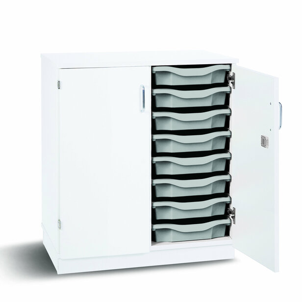 Supporting image for Y203208 - White 16 Tray Unit (Lockable Doors)