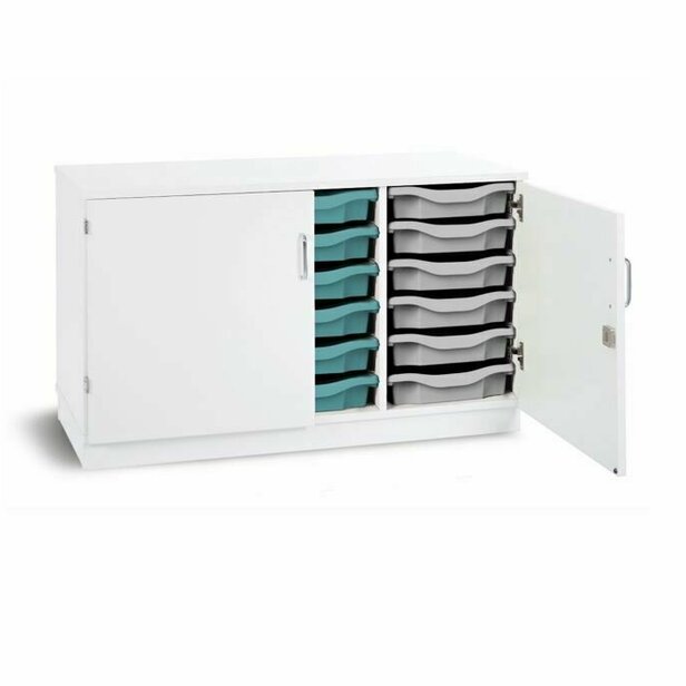 Supporting image for Y203216 - White 18 Tray Unit (Lockable Doors)