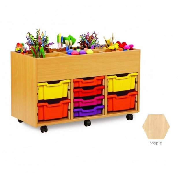 Supporting image for Y203280- 6 Bay Kinderbox Art Unit- Maple