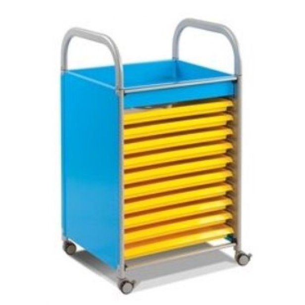 Supporting image for Y203404 Shallow Tray Art Trolley - Cyan