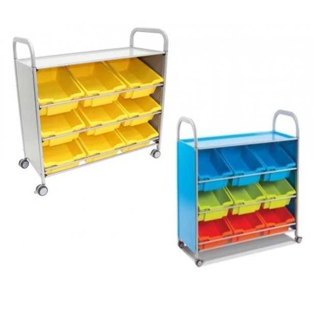 Supporting image for CalStor Library Storage 9 Angled Deep Tray Unit