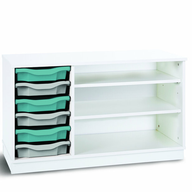 Supporting image for Y203230 - White 6 Tray Shelving Unit (NO Doors)