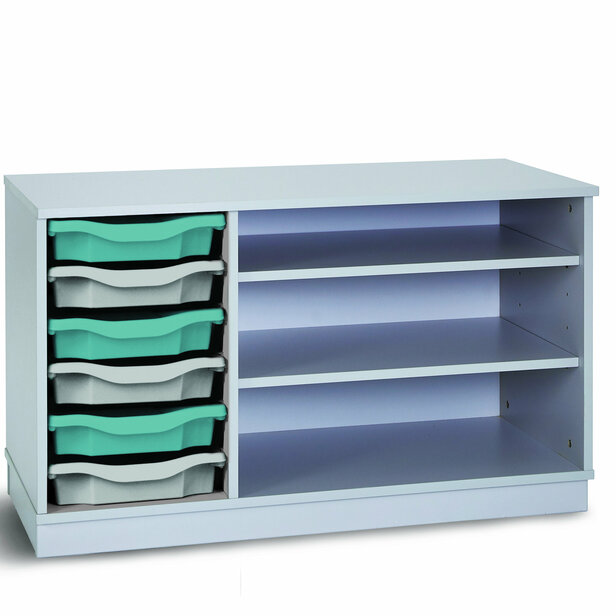 Supporting image for Y203234 - Grey 6 Tray Shelving Unit (NO Doors)