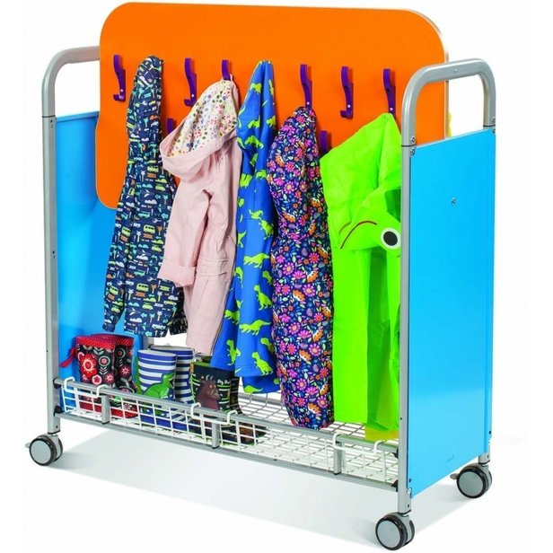 Supporting image for Y203484- Cloakroom Trolley - Cyan