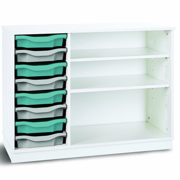 Supporting image for Y203238 - White 8 Tray Shelving Unit (NO Doors)