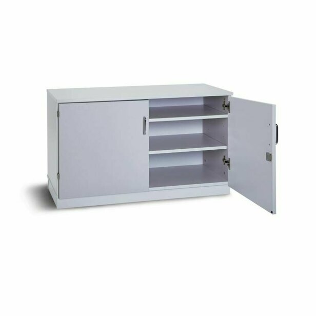 Supporting image for Y203256 - Low Shelving Unit with Doors, Grey
