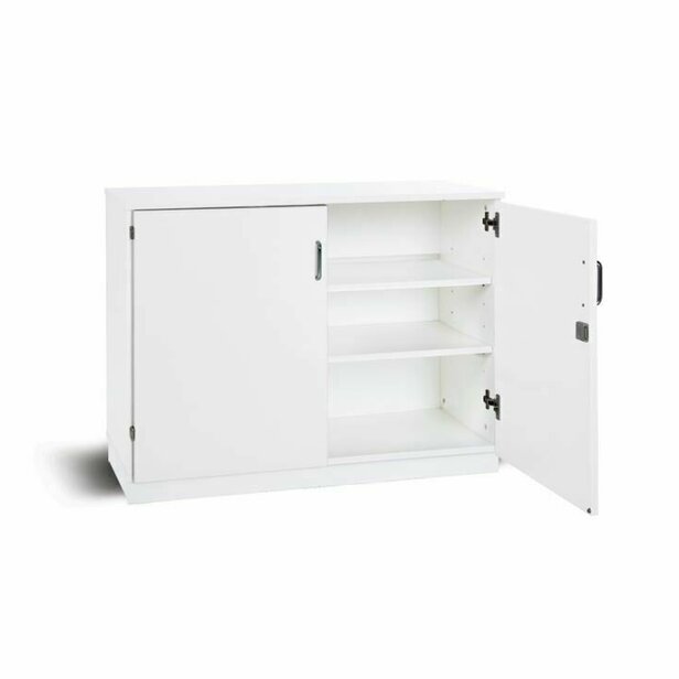 Supporting image for Y203260 - Medium Shelving Unit with Doors, White