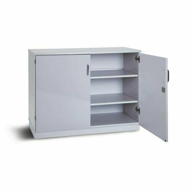 Supporting image for Y203264 - Medium Shelving Unit with Doors, Grey