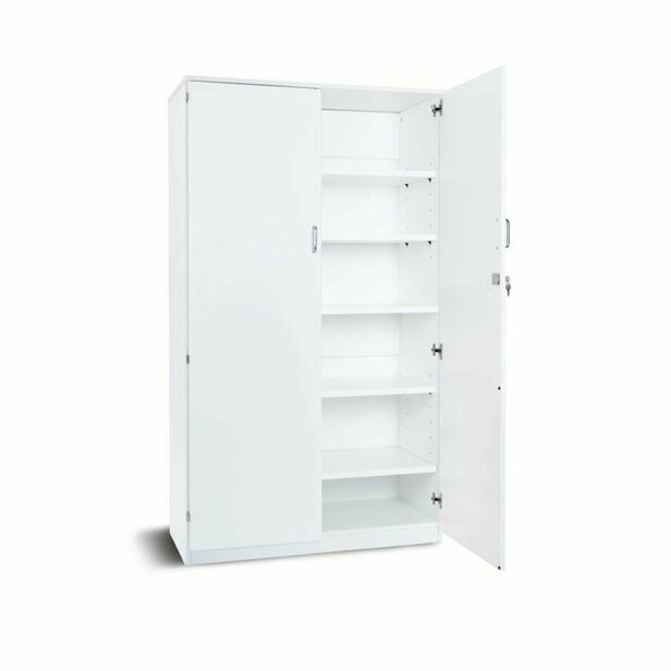 Supporting image for Y203268 - Tall Shelving Unit with Doors, White