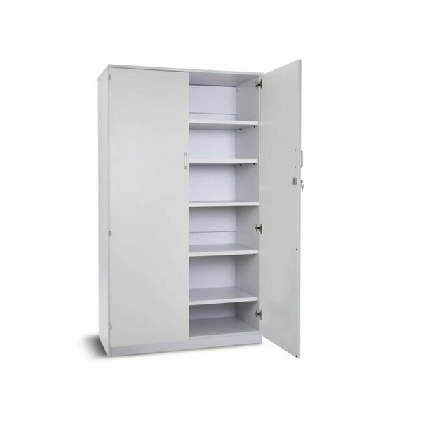 Supporting image for Y203272 - Tall Shelving Unit with Doors, Grey