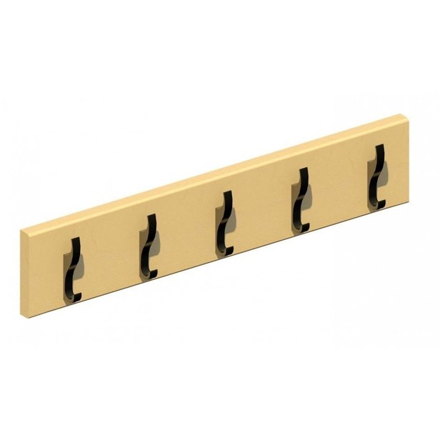 Supporting image for Fitted Single Coat Rail - 5 Hooks