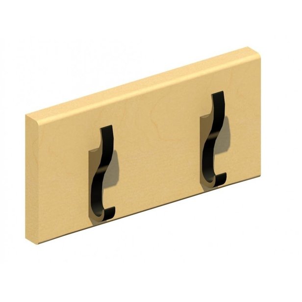 Supporting image for Fitted Single Coat Rail - 2 Hooks