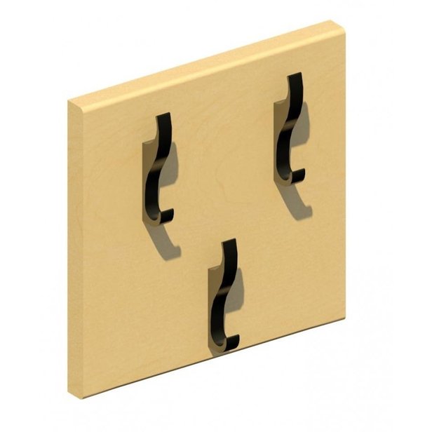 Supporting image for Fitted Double Coat Rail - 3 Hooks