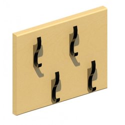 Supporting image for Fitted Double Coat Rail - 4 Hooks