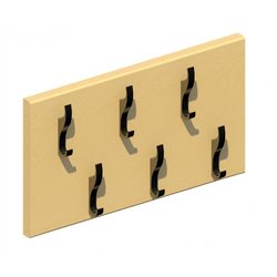 Supporting image for Fitted Double Coat Rail - 6 Hooks