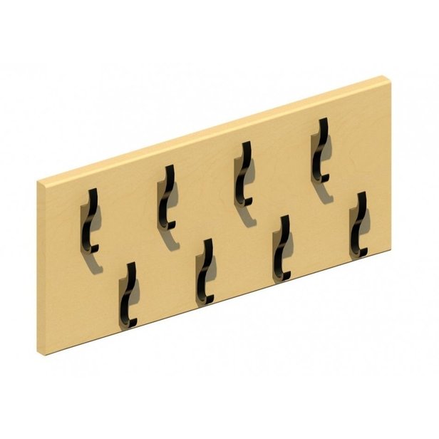 Supporting image for Fitted Double Coat Rail - 8 Hooks