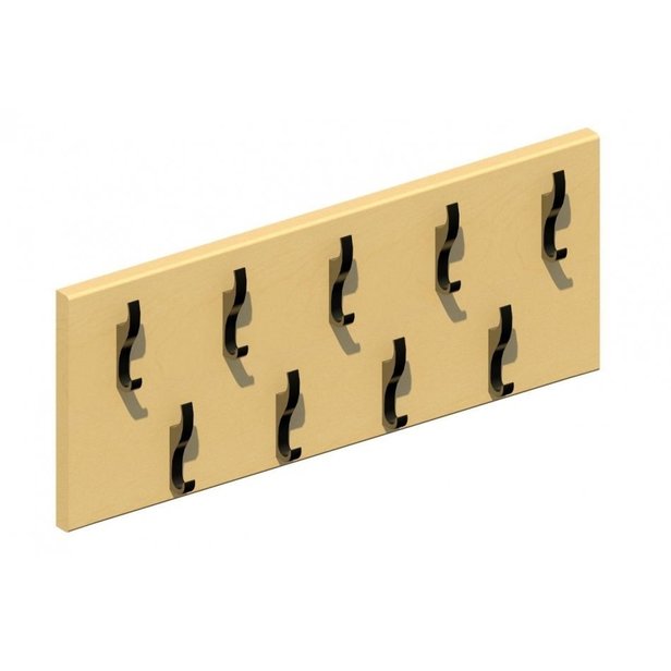 Supporting image for Fitted Double Coat Rail - 9 Hooks
