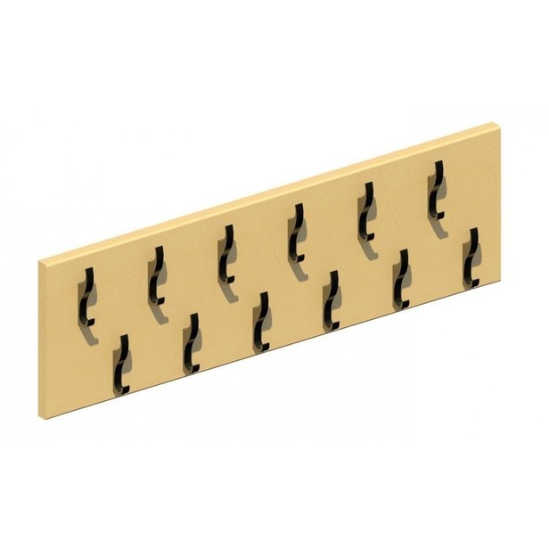 Supporting image for Fitted Double Coat Rail - 12 Hooks
