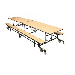 Supporting image for Rectangular Folding Tables with Benches - Length 3790mm
