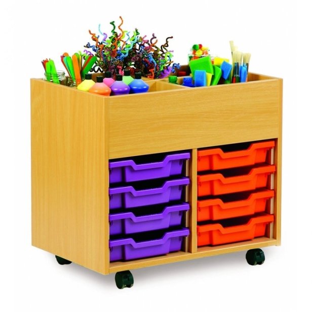 Supporting image for Y203282 - 4 Bay Kinderbox Art Unit - Maple
