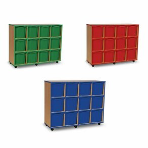 Supporting image for Coloured Edge Storage - 12 Jumbo Tray Storage Unit