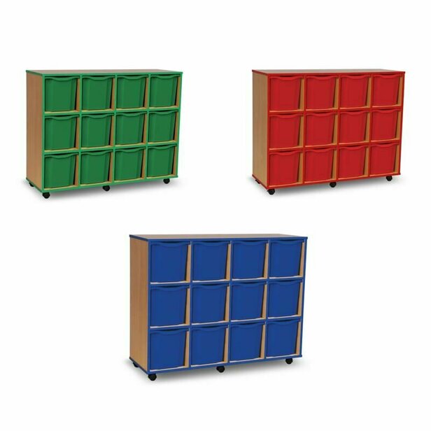 Supporting image for Coloured Edge Storage - 12 Jumbo Tray Storage Unit
