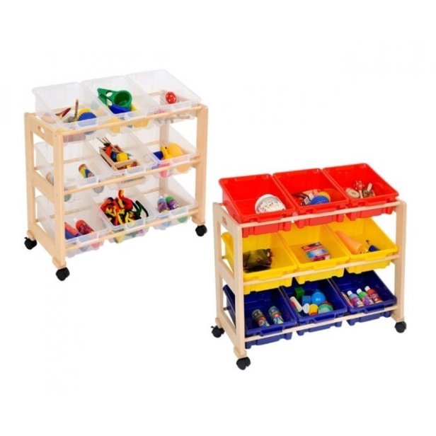 Supporting image for Single Tidy Trolley with 9 Tubs