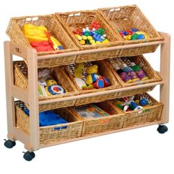 Supporting image for Single Tidy Trolley with 9 Baskets