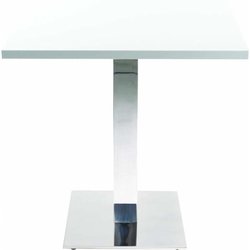 Supporting image for Chrome Cafe Dining Table with Square Base