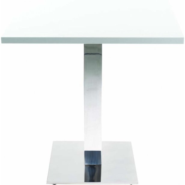 Supporting image for Chrome Cafe Dining Table with Square Base