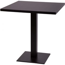 Supporting image for Chrome Cafe Dining Table with Black Square Base