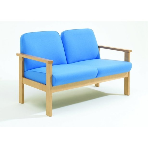 Supporting image for Meridian Low Back Beech 2 Seater with Arms