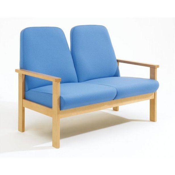 Supporting image for Meridian Medium Back Beech 2 Seater with Arms