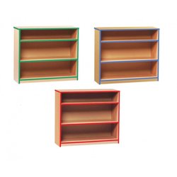 Supporting image for Coloured Edge Storage - Low Bookcase Unit