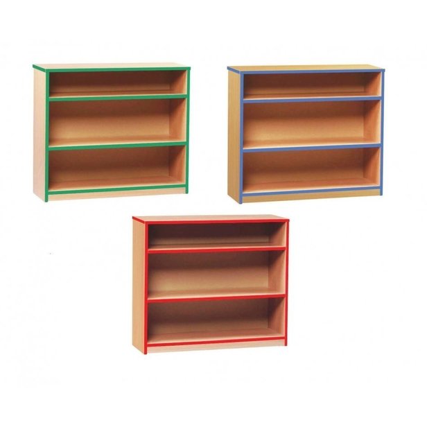 Supporting image for Coloured Edge Storage - Low Bookcase Unit